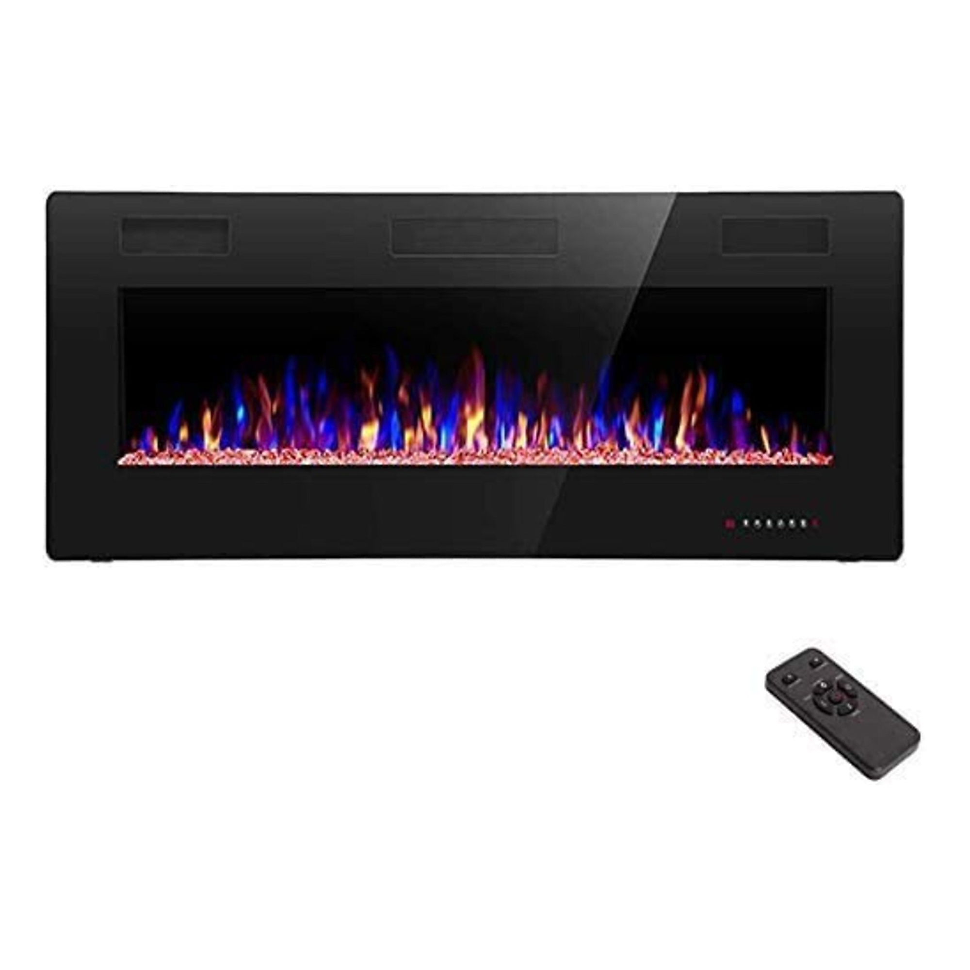EdenDirect Recessed and Wall Mounted Electric Fireplace — 42in., Remote Control, Adjustable Flame Color and Speed, Model# NTE842C3U